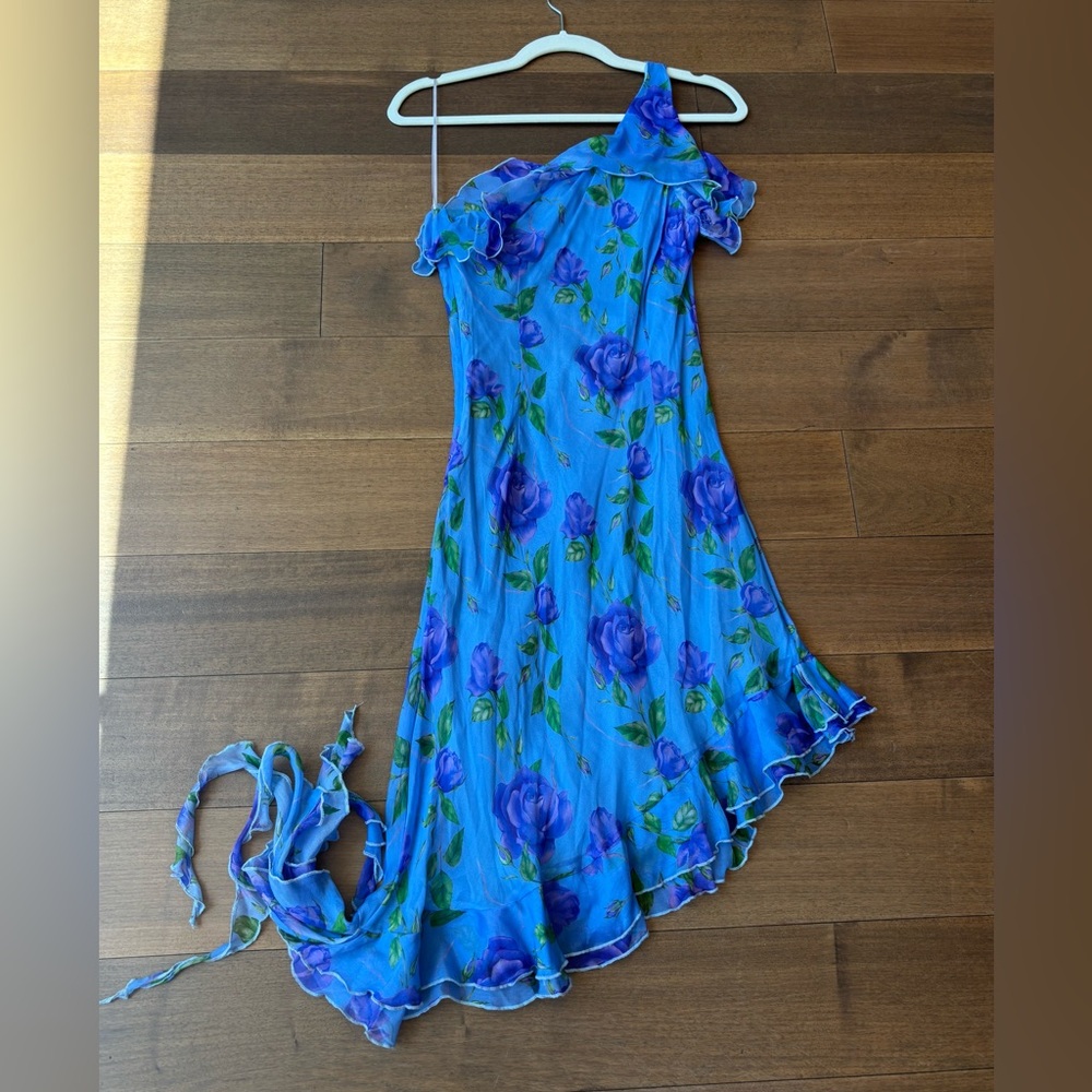 NWT MIRAE SILK FLORAL DRESS - Picture 4 of 5